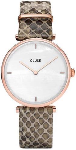 Cluse Damklocka CL61007 Triomphe Vit/Läder Ø33 mm