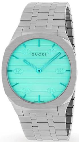 Gucci 25H Damklocka YA163409 Blå/Stål Ø38 mm