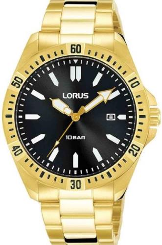 Lorus Herrklocka RH918NX9 Classic Svart/Gulguldtonat stål Ø40 mm