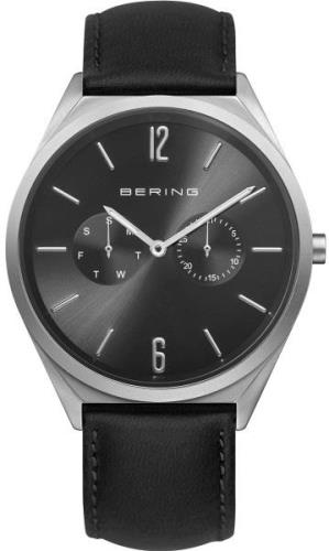 Bering 17140-402 Ultra Slim Svart/Läder Ø40 mm