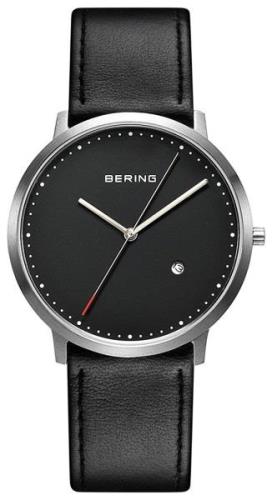 Bering Herrklocka 11139-402 Slim Svart/Läder Ø39 mm