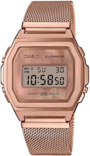 Casio A1000MPG-9EF LCD/Roséguldstonat stål