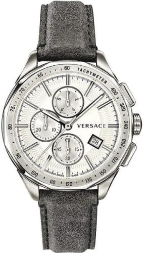 Versace Herrklocka VEBJ00118 Glaze Silverfärgad/Läder Ø44 mm