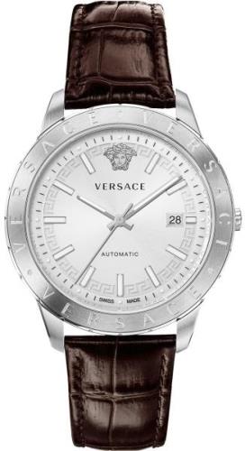 Versace Herrklocka VE2D00121 Univers Silverfärgad/Läder Ø43 mm