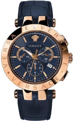 Versace Herrklocka VERQ00120 V Race Blå/Läder Ø42 mm