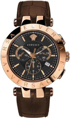 Versace Herrklocka VERQ00320 V Race Svart/Läder Ø42 mm