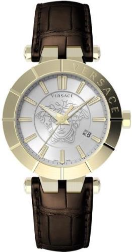 Versace Herrklocka VE2B00321 V Race Silverfärgad/Läder Ø43 mm