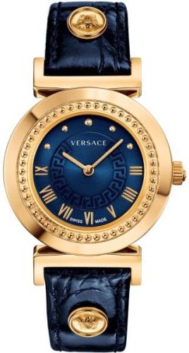 Versace Damklocka P5Q80D282S282 Vanity Blå/Läder Ø35 mm