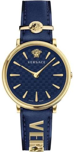 Versace VE8104522 V Circle Blå/Läder Ø38 mm