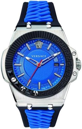 Versace Herrklocka VEDY00119 Chain Reaction Blå/Gummi Ø45 mm