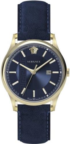 Versace Herrklocka VE4A00220 Aiakos Blå/Läder Ø44 mm