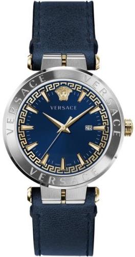 Versace Herrklocka VE2F00221 Aion Blå/Läder Ø44 mm