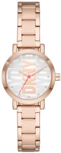 DKNY Damklocka NY6648 Soho Silverfärgad/Roséguldstonat stål Ø28 mm