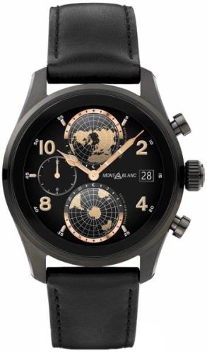 Montblanc Herrklocka 129267 Summit Svart/Läder Ø42 mm