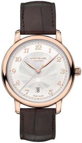 Montblanc Herrklocka 117579 Star Legacy Silverfärgad/Läder Ø39 mm