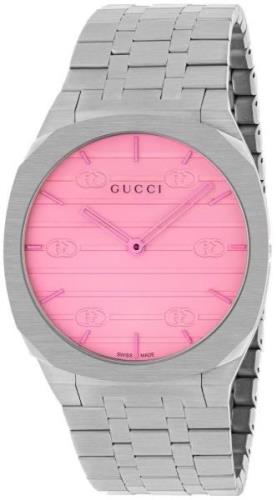 Gucci 25H Herrklocka YA163410 Vit/Stål Ø38 mm