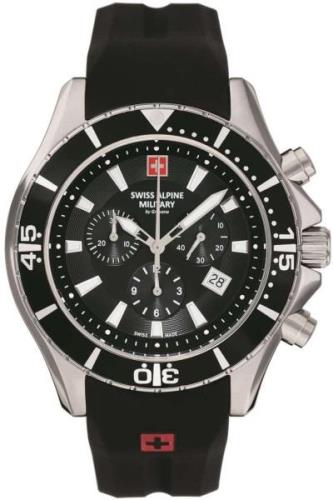 Swiss Alpine Military Herrklocka 7040.9837 Classic Svart/Gummi Ø45 mm