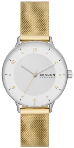 Skagen Damklocka SKW3092 Riis Vit/Guldtonat stål Ø36 mm