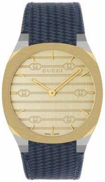 Gucci YA163418 Gulguldstonad/Läder Ø38 mm