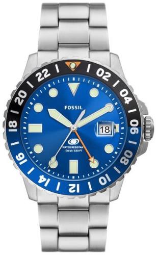 Fossil Herrklocka FS5991 Blue Blå/Stål Ø46 mm