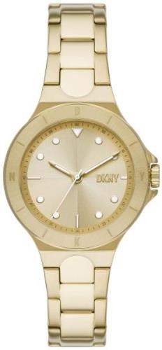 DKNY Damklocka NY6655 Chambers Guldtonad/Guldtonat stål Ø34 mm