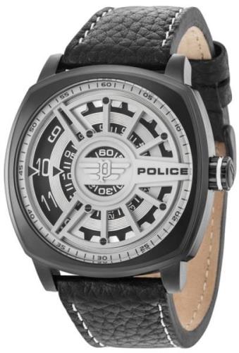 Police Herrklocka R1451290002 Speed Head Vit/Läder Ø49 mm