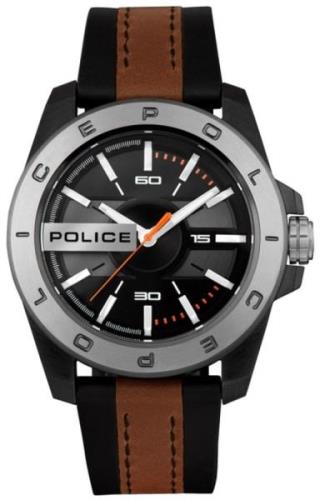 Police Herrklocka R1453310002 Svart/Läder Ø46 mm