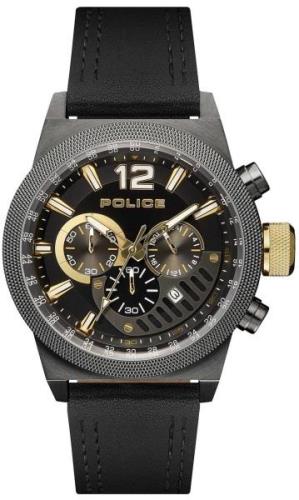 Police Herrklocka R1471607006 Ladbroke Svart/Läder Ø46 mm