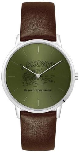 Lacoste Herrklocka 2011212 Crocorigin Grön/Läder Ø40 mm