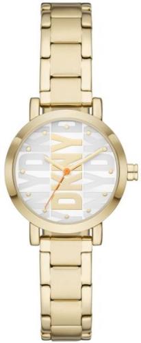 DKNY Damklocka NY6647 Soho Silverfärgad/Guldtonat stål Ø28 mm