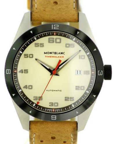 Montblanc Herrklocka 118494 Timewalker Antikvit/Läder Ø41 mm