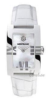 Montblanc Damklocka 102369 Profile Vit/Läder 35x23 mm