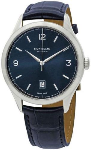 Montblanc Herrklocka 116481 Heritage Blå/Läder Ø40 mm