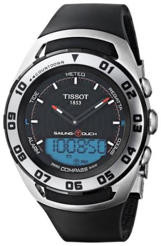 Tissot Herrklocka T056.420.27.051.01 Svart/Gummi Ø45.1 mm