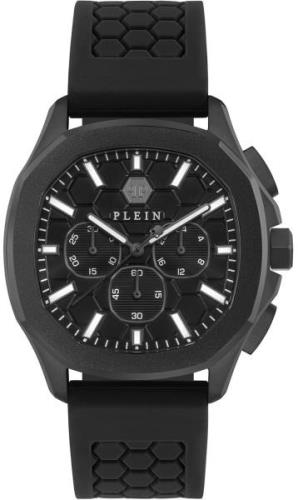 Philipp Plein Herrklocka PWSAA0823 High-Conic Svart/Gummi Ø44 mm