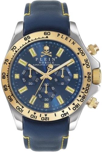 Philipp Plein Herrklocka PWCAA0121 Nobile Wonder Blå/Läder Ø43 mm