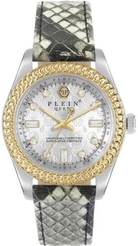 Philipp Plein Damklocka PWDAA0121 Queen Silverfärgad/Läder Ø36 mm