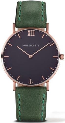 Paul Hewitt Damklocka PH-6455168L Sailor Line Svart/Läder Ø36 mm