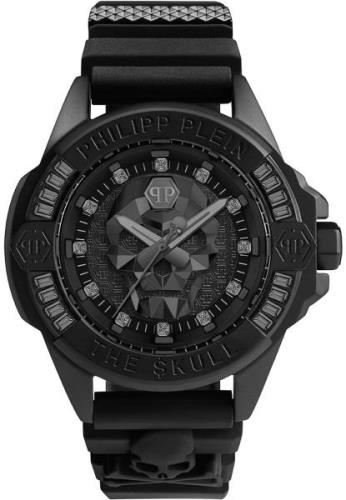 Philipp Plein PWNAA0322 The Skull Svart/Gummi Ø41 mm