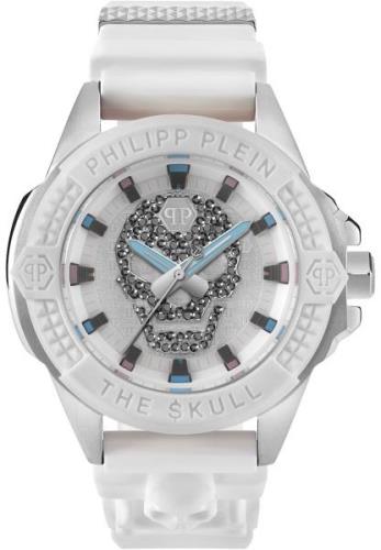 Philipp Plein PWAAA1521 The Skull Vit/Gummi Ø44 mm