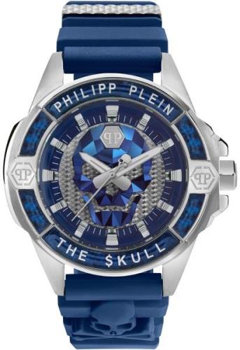 Philipp Plein Herrklocka PWAAA1722 The Skull Blå/Gummi Ø44 mm