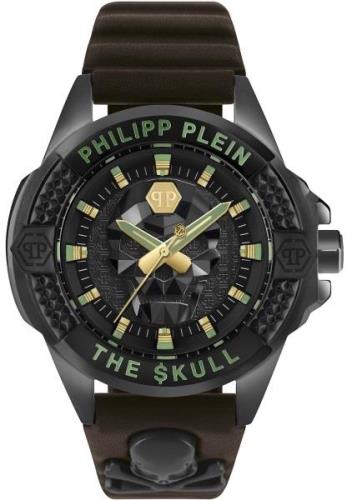 Philipp Plein Herrklocka PWAAA0421 The Skull Svart/Läder Ø44 mm