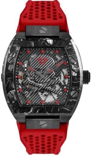 Philipp Plein Herrklocka PWBAA0722 The Skeleton Svart/Gummi Ø44 mm