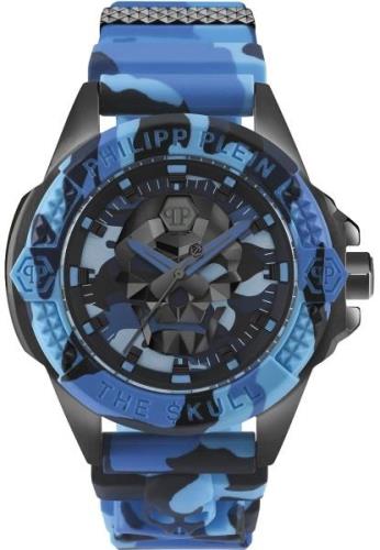 Philipp Plein Herrklocka PWAAA1021 The Skull Grön/Gummi Ø44 mm