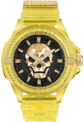 Philipp Plein Herrklocka PWWAA0123 The Skull Svart/Gummi Ø44 mm