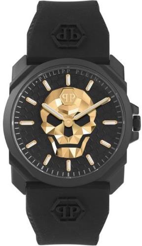 Philipp Plein Herrklocka PWLAA0322 The Skull Svart/Gummi Ø40 mm