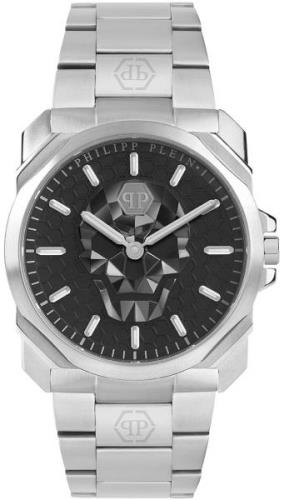 Philipp Plein Herrklocka PWLAA0622 The Skull Svart/Stål Ø40 mm