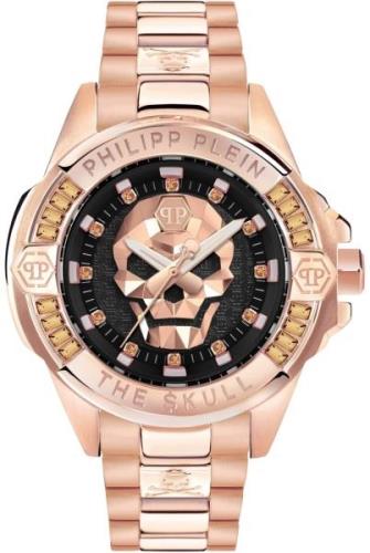 Philipp Plein PWNAA0922 The Skull Brun/Roséguldstonat stål Ø41 mm