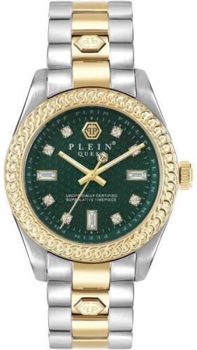 Philipp Plein Damklocka PWDAA0421 Queen Grön/Guldtonat stål Ø36 mm