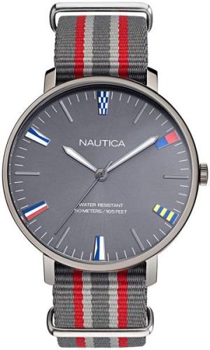 Nautica Herrklocka NAPCRF906 Grå/Textil Ø43 mm